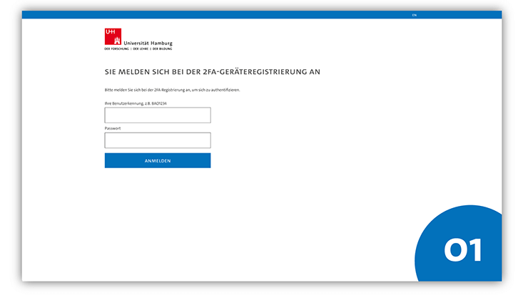 UHH-Login mit Benutzererkennung und Passwort