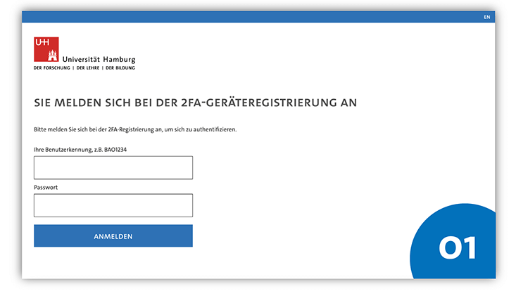 Slide 1: UHH-Login mit Benutzererkennung und Passwort