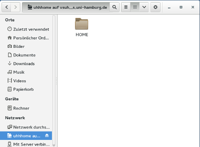 UHHDisk Linux CIFS Ordner