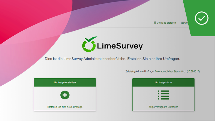 LimeSurvey inter face