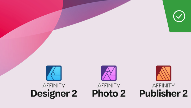Affinity Designer, Affinity Photo, and Affinity Publisher logo images