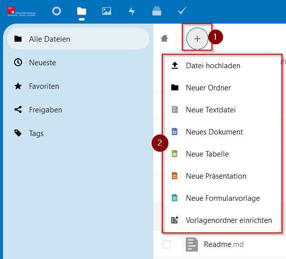 Nexcloud Dateien
