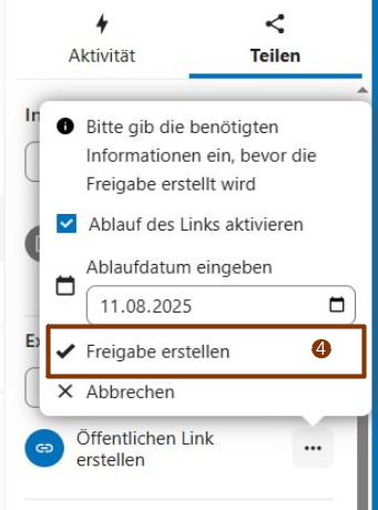 Nextcloud Teilen externe Nutzer