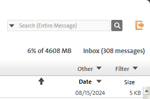 Screenshot von der Surfmail-Oberfläche