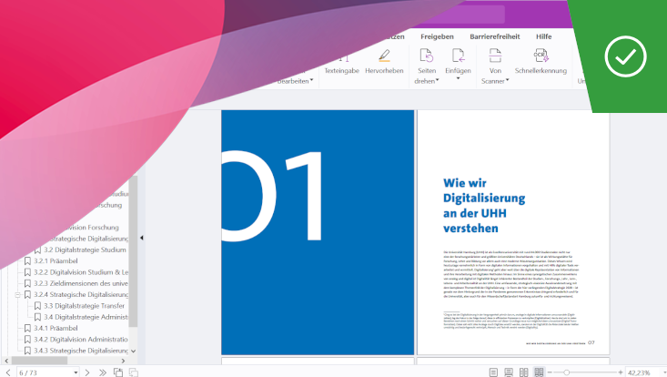 User interface of  Foxit Reader