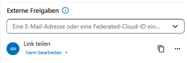 public link für Zotero